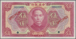 China: The Central Bank Of China 5 Dollars 1923 Specimen P. 174s In Condition: UNC. (D) - China