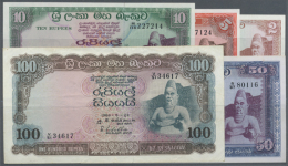 Ceylon: Set With 13 Banknotes Containing 3 X 2 Rupees 1965, 1967, 1968, 3 X 5 Rupees 1965, 1967 And 1968, 2 X 10... - Sri Lanka