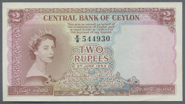 Ceylon: 2 Rupees June 3rd 1952, P.50 In Excellent Condition, Just A Tiny Brownish Stain At Lower Margin On Back.... - Sri Lanka