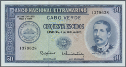 Cape Verde: 50 Escudos 1972 P. 53 In Condition: UNC. (D) - Kaapverdische Eilanden