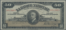 Canada: La Banque Nationale 50 Dollars 1922 SPECIMEN, P.S874s In Excellent Condition, Just Slightly Decentered... - Canada