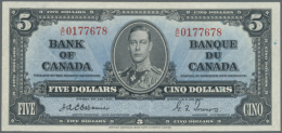 Canada: 5 Dollars 1937 In Excellent Condition, Just A Slightly Horizontal Fold At Center. Condition: XF (D) - Canada
