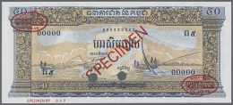 Cambodia: 50 Riels ND Specimen P. 7s1, In Condition: AUNC. (D) - Cambodge