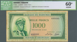 Burundi: 1000 Francs ND Composit Essay P. NL. This Rare Archival Essay, Front And Back Seperatly Printed, Is A... - Burundi