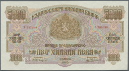 Bulgaria: 5000 Leva 1945, P.73 In Fantastic Original Shape Without Any Damages In Perfect UNC (D) - Bulgaria