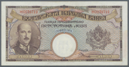 Bulgaria: 500 Leva 1938 P. 55, Only Light Center Fold And Light Handling In Paper, No Holes Or Tears, Paper With... - Bulgaria