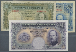 Bulgaria: Set With 3 Notes 200, 250 And 500 Leva 1929, P.50-52. 250 Leva In Nearly Perfect Condition With Wavy... - Bulgarie