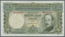 Bulgaria: 200 Leva 1929, P.50 In Excellent Condition With Strong Paper And Bright Colors, Some Soft Folds And Minor... - Bulgaria