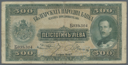 Bulgaria: 500 Leva 1925 P. 47, One Of The Key Notes Of This Series In Used Condition With Folds And Light Staining... - Bulgaria