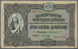 Bulgaria: Set Of 2 Different Notes Containing 50 Leva ND(1916) P. 19 (F+) And 100 Leva ND(1917) P. 25 (crisp VF),... - Bulgaria
