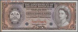British Honduras: 5 Dollars 1953-73 Color Trial Specimen, Lilac Instead Of Red, P.30cts, Tiny Dint At Upper Right... - Honduras