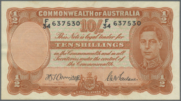 Australia: 10 Shillings 1942 Rennick R13, Signatures Armitage-McFarlane, Plus Armitage As Governor Commenwealth... - Other & Unclassified