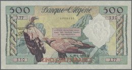 Algeria: 500 Francs 1958 P. 117, Key Note Of This Series In Extraordinary Condition For This Type Of Note, One... - Algeria