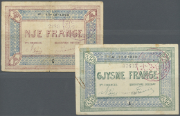 Albania: Set Of 2 Notes Containing 0.50 Frange ND P. S147 (F+ To VF-) And 1 Frange ND P. S152 (F), Nice Set. (2... - Albania