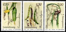 Luxembourg - 2016 - Vegetables Of Yesteryear - Cucumber, Beans, Onion - Mint Stamp Set - Nuovi