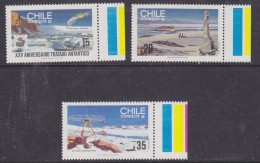 Chile 1985 Antarctic Treaty 3v ** Mnh  (32615S) - Trattato Antartico