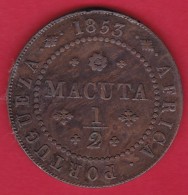 Angola - 1/2 Macuta 1853 - Angola