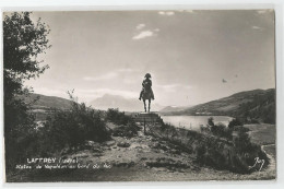 Isère - 38 - Laffrey Statue Napoléon Au Bord Du Lac Carte Photo Ollière Anc. Delacoste La Mure Ed Jan - Laffrey