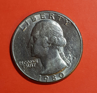 Un Quarter Dollar  états Unis 1980 - 1932-1998: Washington