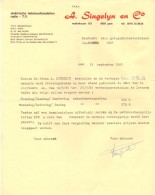 Factuur Facture - Contract Jaarbeurs - A. Singelyn & C° - Gent 1981 - Elektrizität & Gas