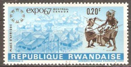 Rwanda 1967 SG 222 Expo 67 Mounted Mint - 1967 – Montréal (Canada)