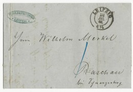 ALLEMAGNE - 1866 - LETTRE De LEIPZIG Pour RASCHAU - Sachsen