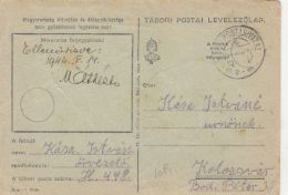 50333- WARFIELD POSTCARD, WW2, CENSORED, PO NR 448, 1944, HUNGARY - Lettres & Documents