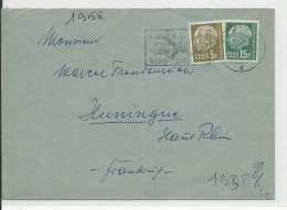 SAAR - 1958 - ENVELOPPE De SAARBRÜCKEN Avec MECA LUFTPOST Pour HUNINGUE (HAUT-RHIN) - Covers & Documents