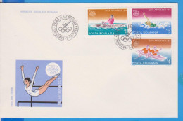 OLYMPIC GAMES LOS ANGELES KAYAK SWIMMING  ROMANIA FDC - FDC