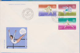 OLYMPIC GAMES LOS ANGELES JUDO WRESTLING FENCING  ROMANIA FDC - FDC