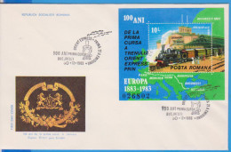 RAILWAY LOCOMOTIV ORIENT EXPRES  ROMANIA FDC - FDC