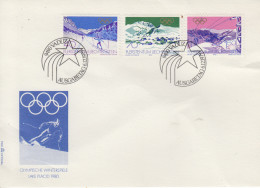 Enveloppe  FDC  1er  Jour  LIECHTENSTEIN    Jeux   Olympiques   LAKE  PLACID    1980 - Invierno 1980: Lake Placid