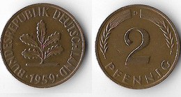 Allemagne 2 Pfennig - 1959 D - 5 Pfennig