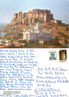 Mehrnagrah Fort, Jodhpur, India Postcard Posted 2000 Stamp - India