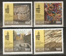 2015 Zu 1532-1535 / SBK 1536-1539 / Mi 2375-2378 / YT 2301-2304 1500 Ans ABBAYE DE ST MAURICE ** / MNH - Unused Stamps