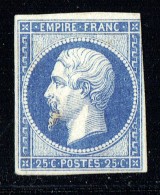 Empire Napoléon 25 Cent. Yv 15 Essai De Couleur Sur Carton Bleu Vif - Sonstige & Ohne Zuordnung