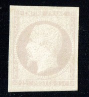 Empire Napoléon 25 Cent. Yv 15 Essai De Couleur Sur Carton Mauve évanescent - Other & Unclassified