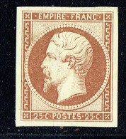 Empire Napoléon 25 Cent. Yv 15 Essai De Couleur Sur Baudruche   Brun - Sonstige & Ohne Zuordnung