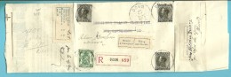 401+425 Op Brief Aangetekend Met Stempel DOUR , Met Strookjes RETOUR..+REFUSE + ABSENT... - 1934-1935 Leopold III