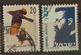 Israele 1992 Birds 20 And Personality Used - Gebruikt (met Tabs)