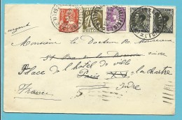 336+337+338+401 Op Brief Met Stempel BRUXELLES Naar Paris - 1934-1935 Leopold III