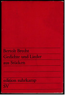 Suhrkamp Buch : Bertholt Brecht - Gedichte Und Lieder Aus Stücken - Autores Alemanes