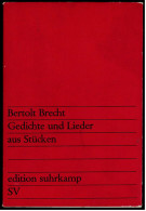 Suhrkamp Buch : Bertholt Brecht - Gedichte Und Lieder Aus Stücken - Duitse Auteurs