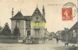 28 Courville, Rue Du Jeu De Boules, Affranchie 1918 - Courville