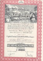 Société Des Mines D'Or De Kilo-Moto/Congo Belge/Kilo/Bruxelles/Part Bénéficiaire Sans Désignation De Valeur/1944  ACT111 - Miniere