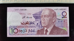 Billet De 10 Dirhams, Maroc - Morocco