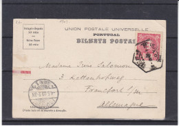 Portugal - Carte Postale De 1903 - Oblitération Lisboa - Expédié Vers L'Allemagne - Frankfurt - Covers & Documents