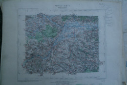 59- VALENCIENNES - CARTE GEOGRAPHIQUE 1889-VILLEREAU-HASPRES-AVESNES LE SEC-HASNON-QUIEVRECHAIN-THULIN-JENLAIN-WARGNIES- - Carte Geographique