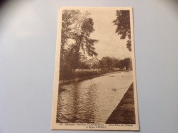 348 - Environs D'AIGUEPERSE Piece D'Eau Du Chateau Et Eglise D'EFFIAT - 1937 Timbrée - Aigueperse