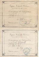 Prytanée National Militaire/ 2 Témoignages De Satisfaction/ Chédeville/ La Flêche/1917    CAH115 - Diplome Und Schulzeugnisse